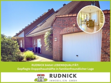 RUDNICK bietet LEBENSQUALITÄT: Gepflegte Doppelhaushälfte in familienfreundlicher Lage, 30926 Seelze, Doppelhaushälfte