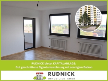 RUDNICK bietet KAPITALANLAGE: Gut geschnittene Eigentumswohnung mit sonnigem Balkon, 31535 Neustadt am Rübenberge, Etagenwohnung