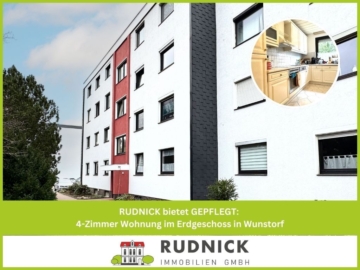 RUDNICK bietet GEPFLEGT: 4-Zimmer Wohnung im Erdgeschoss in Wunstorf, 31515 Wunstorf, Erdgeschosswohnung